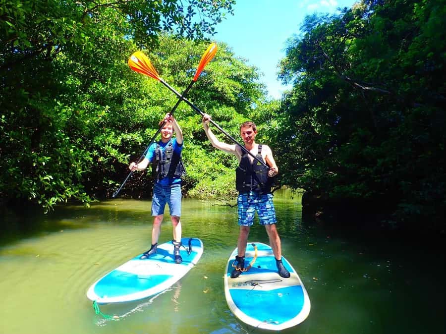 Ishigaki Island: SUP or Canoeing and Snorkeling at Blue Cave - What the guide support feels like on the water