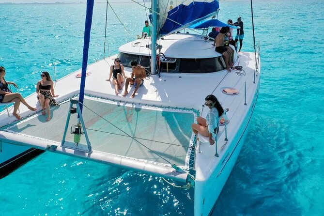Isla Mujeres: Catamaran Tour with Snorkeling Food, Drinks, Beach - MUSA and the underwater sculptures