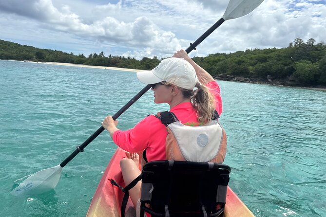 Kayak & Snorkel with Sea Turtles, National Park, St. John - Snorkeling over seagrass and coral