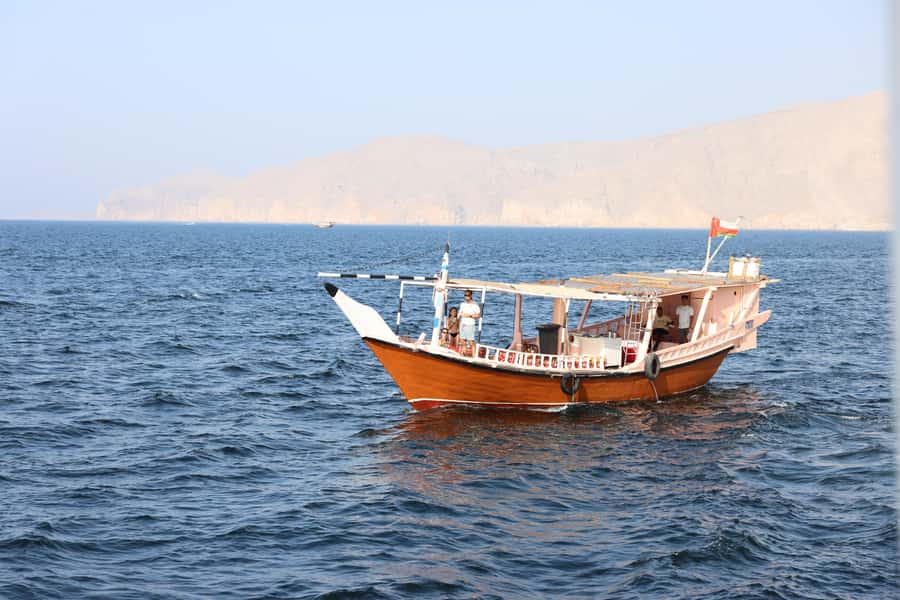 Khasab: Dhow Cruise with Lunch, Dolphin Watching& Snorkeling - Cruising through the Musandam fjords