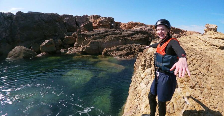 Kids Version - Coasteering with snorkeling: Algarve - Getting fitted with wetsuits and safety gear