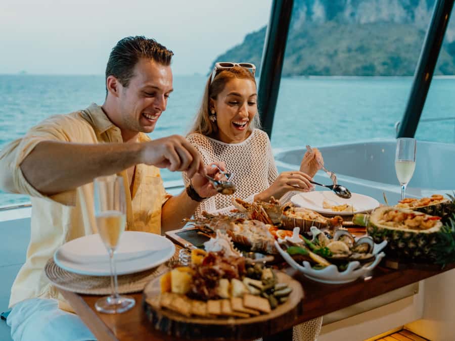 Krabi: 4 Island Premium Yacht with Snorkeling & Clear Kayak - Railay Beach and Phranang Cave from offshore