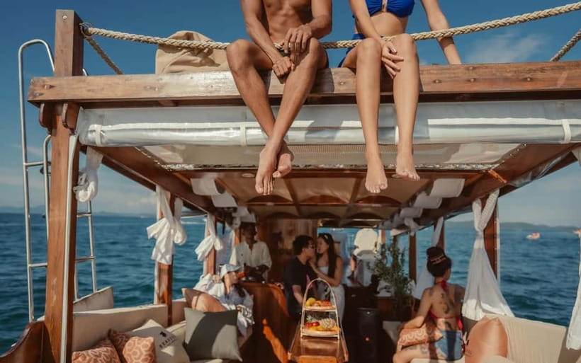 Krabi: 7 Island Tour by Luxury Longtail Boat with Snorkeling - Poda Island is the real beach stop