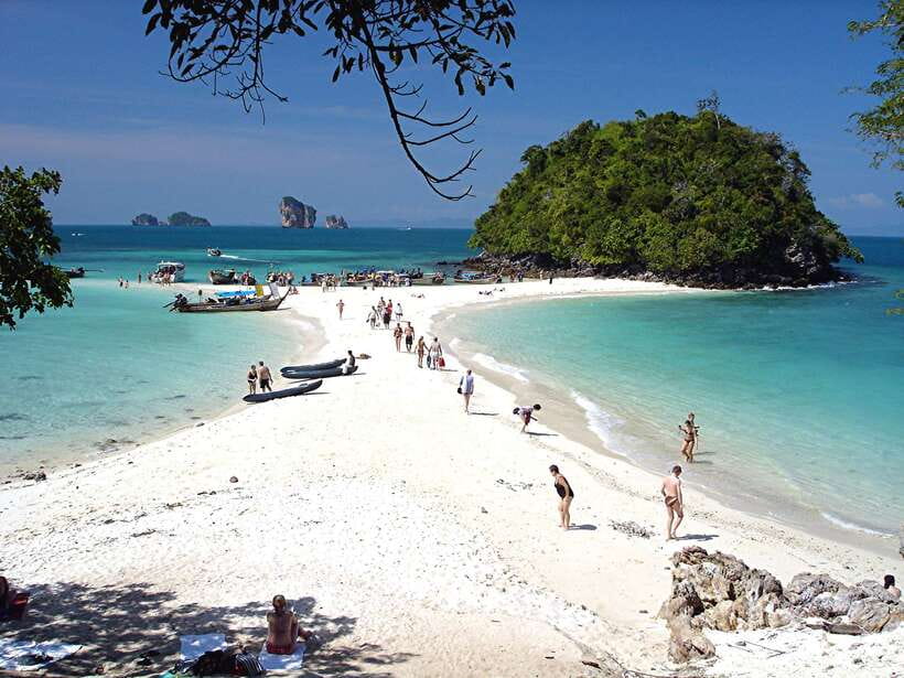Krabi: 7 Islands Sunset Tour with Buffet Dinner & Snorkeling - Chicken Island’s famous rock