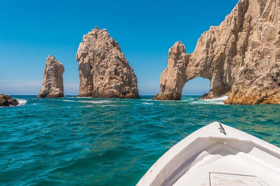 los cabos arch tour & drinks +snorkel tour - The first boat ride through Cabo’s landmark bay