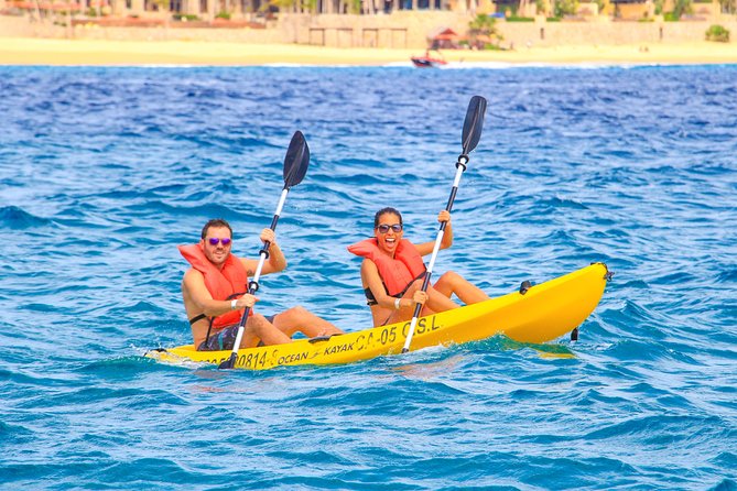 Los Cabos Power snorkel Adventure, Kayaking and Stand-Up Paddle - A fast start from the Cabo San Lucas marina