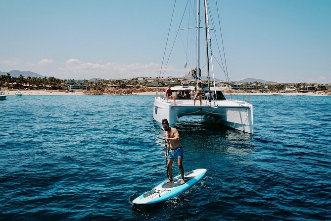 Los Cabos Seasonal Whale Watch and Snorkel Tour - Boarding the catamaran in Cabo San Lucas