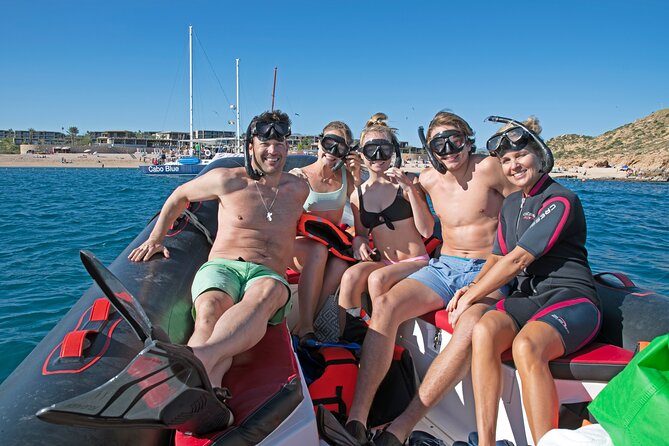 Los Cabos Snorkeling Tour by Speed Boat with Photos Included - Safety, swimming ability, and family fit