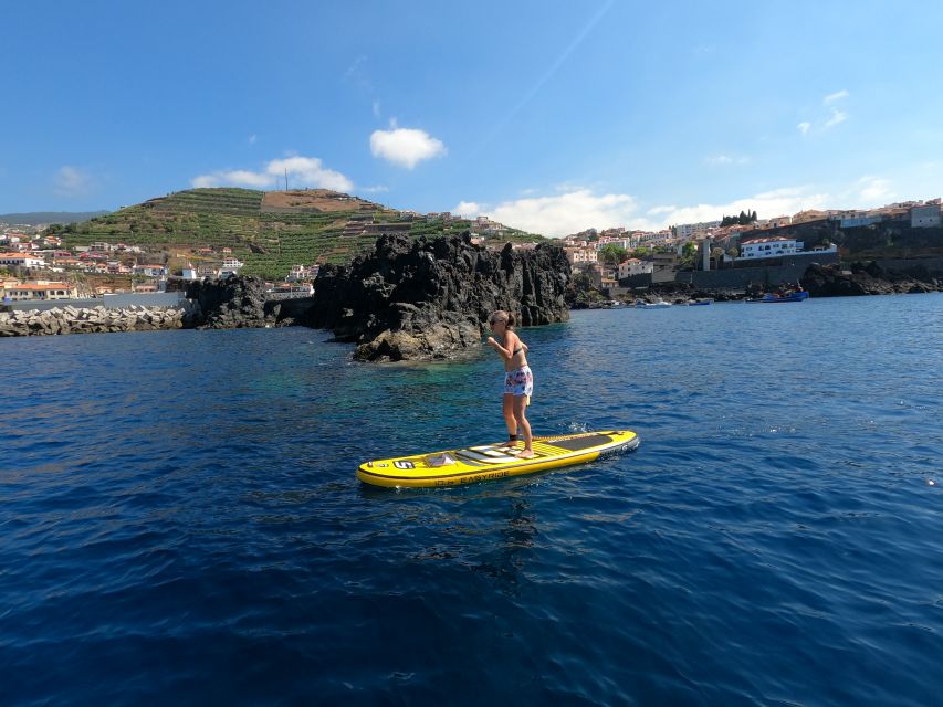 Madeira: Private Paddleboard & Snorkel - Learning to paddle on Madeira’s clear water