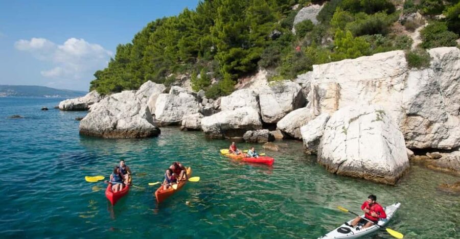 Makarska: Sea kayaking & snorkeling adventure - MPL Nautika - Drone photos, cliff jumping, and the return paddle
