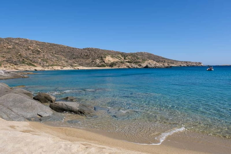 Milopotas: Best Beaches Boat Cruise with Snorkeling - Pikri Nero, the first quiet-water stop