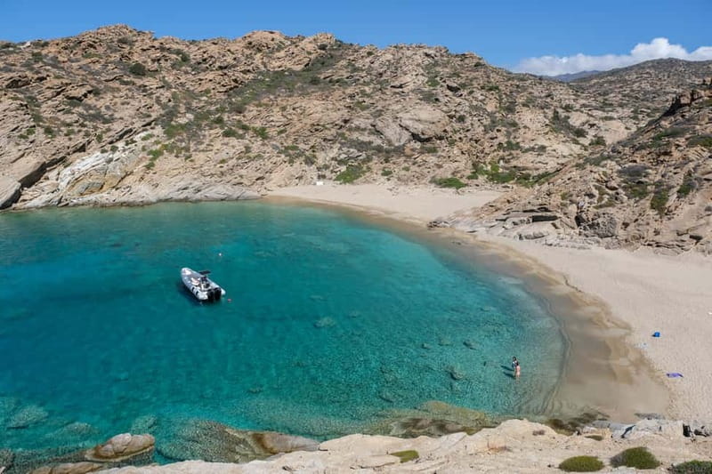 Milopotas: Best Beaches Boat Cruise with Snorkeling - Meeting the boat at Mylopotas Beach