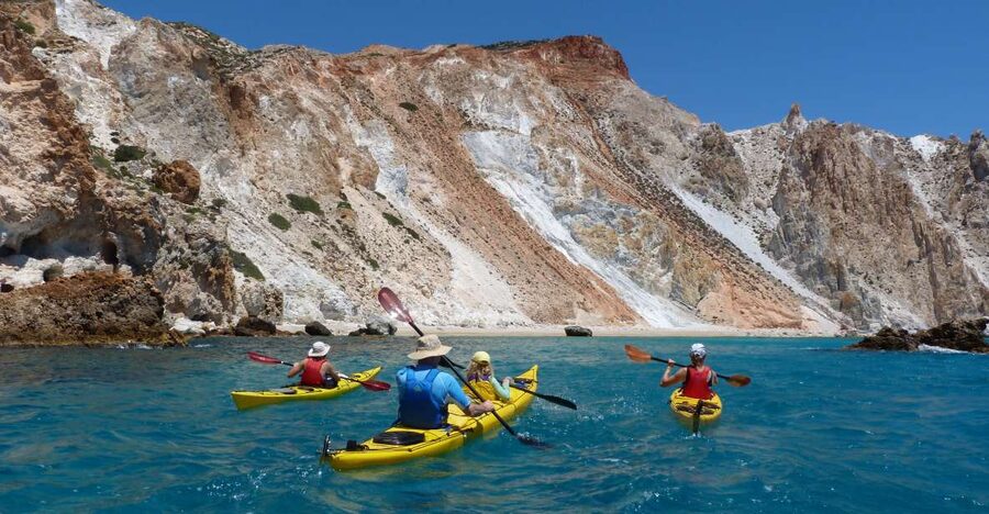 Milos: Guided Kayaking Trip with Snorkelling & Lunch - Why the Milos coast is best seen from a kayak
