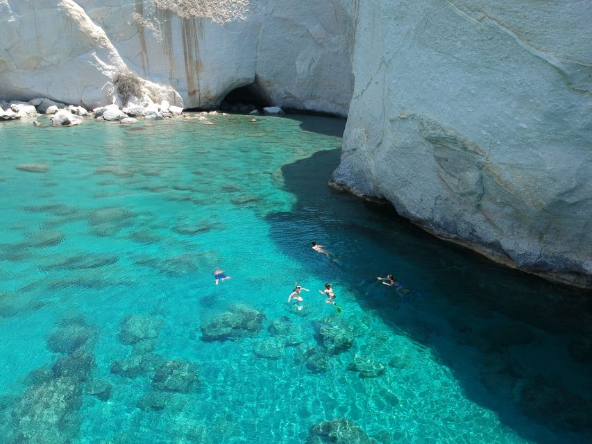 Milos: Milos and Polyaigos Snorkeling and SUP Cruise - Cape Vani and Kalogries: an easy start to the day