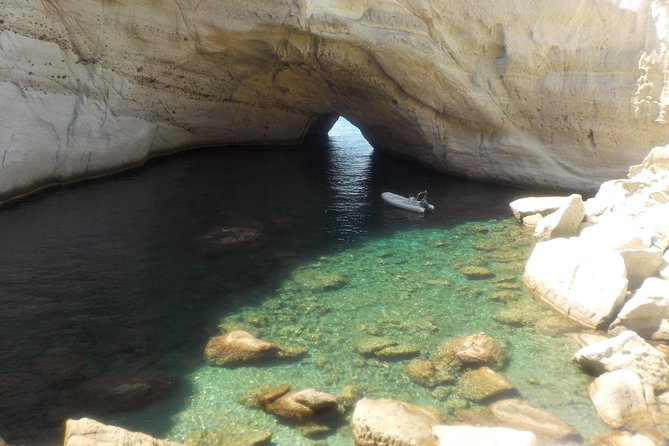Milos Small-Group Full-Day Cruise with Snorkelling and Lunch - Kalogries Beach starts the swimming