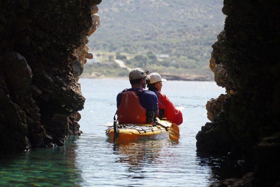 Naxos: Moutsouna Caves Sea Kayak Tour, Snorkeling & Picnic - Quiet beaches, snorkeling, and optional cliff jumping