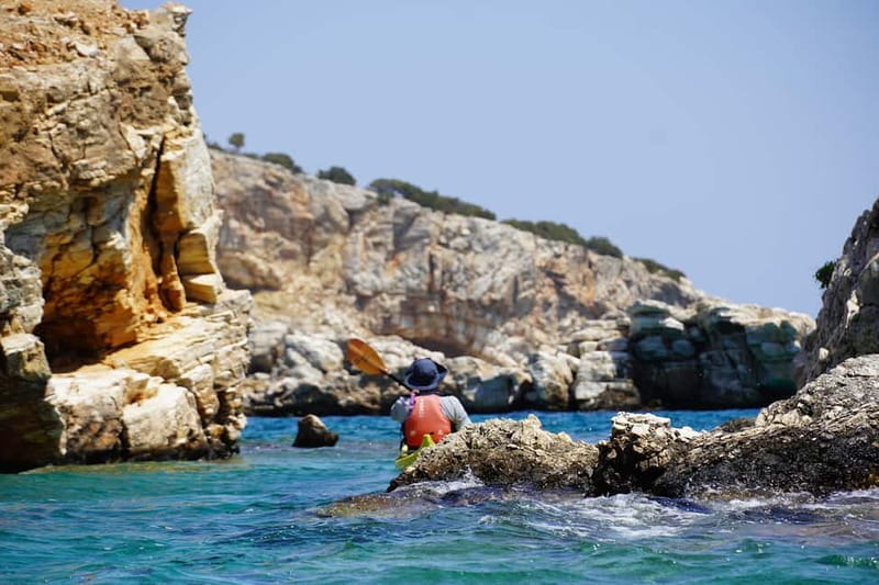 Naxos: Rina Cave Sea Kayak Tour with Snorkeling and Picnic - Entering Rina Cave by Sea Kayak