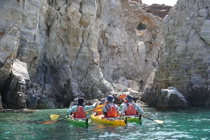 Naxos: Rina Cave Sea Kayak Tour with Snorkeling and Picnic - Guides, Kayaks, and Safety