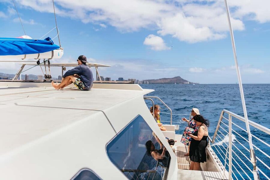 Oahu: Waikiki Turtle Snorkel Sail - A 65-foot catamaran with room to settle in