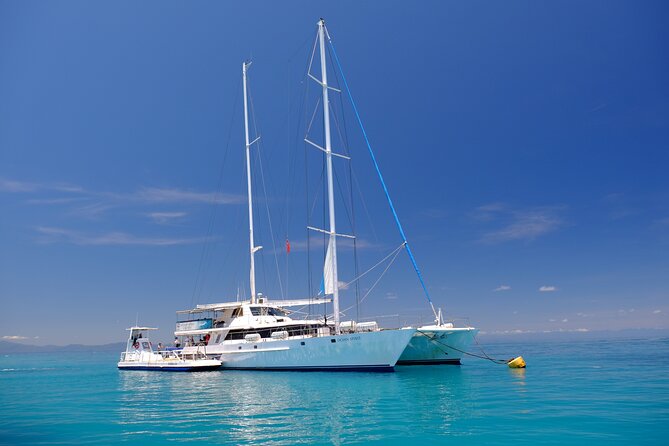 Ocean Spirit Sail to Michaelmas Cay Snorkel or Dive, from Cairns - Arriving at a cay shared with thousands of birds