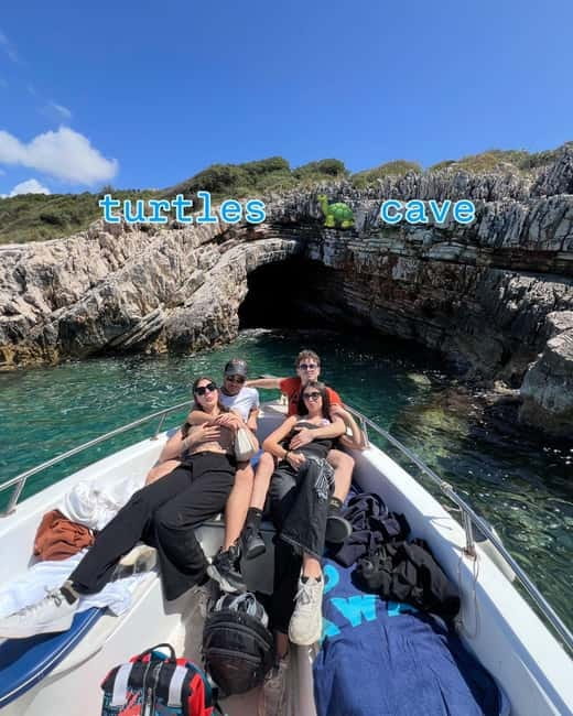 Pelagic Boat Tour7 destinations:drink+Snorkel+Umbrella️‍ - A fast route along Saranda’s southern coves