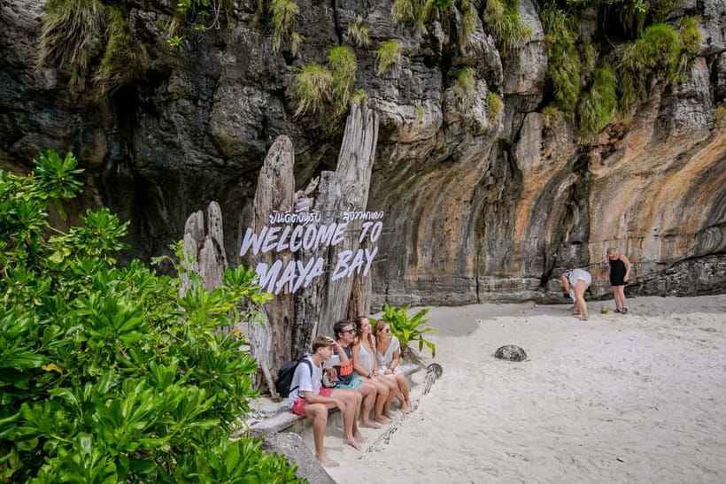 Phi Phi: 7 Island Longtail Boat Snorkeling Tour with Sunset - Viking Cave is a brief stop with a curious story
