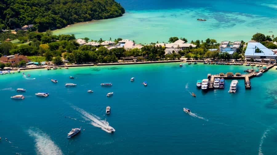 Phi Phi Island Highlights: Cruise, Snorkel & Buffet Lunch - Phi Phi Don and the one-and-a-half-hour lunch stop