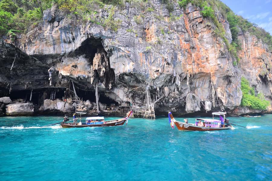 Phuket: Relaxed Phi Phi & Khai Islands Beach Snorkeling Tour - Pileh Lagoon and Viking Cave