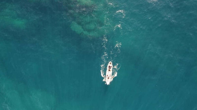 Pico island: guided kayak and snorkel tour - Paddling past Lajes and its whaling past