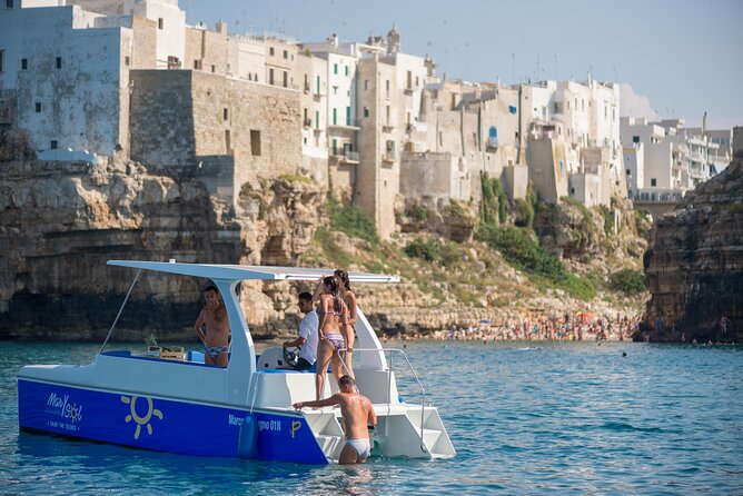 Polignano a Mare Eco Boat Tour with Snorkeling Mar y Sol - Santo Stefano viewpoint from below