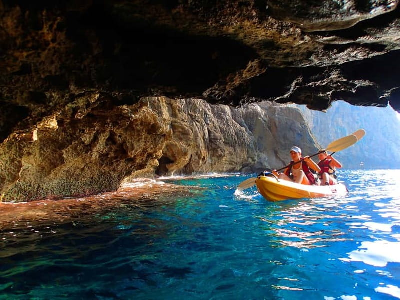 Pollença: Kayak Discovery – Snorkeling and Caves - Paddling Out Through Cala Sant Vicenç