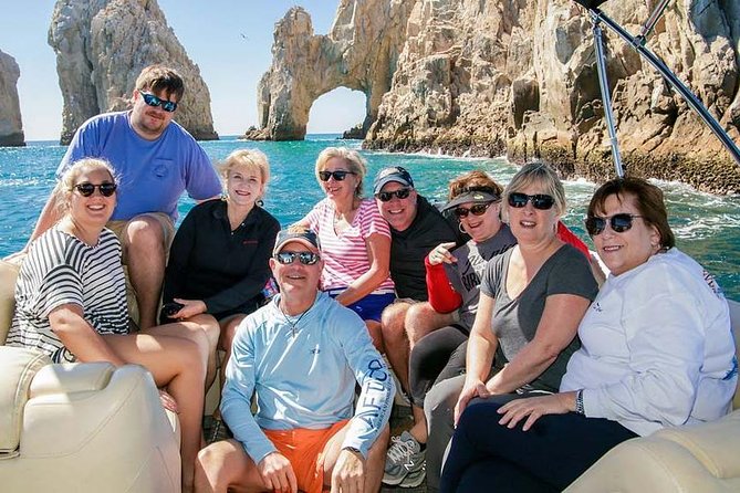 Private Customized Tritoon Boat rental, Snorkeling, Sunset. - Leaving Marina Cabo San Lucas for Land’s End