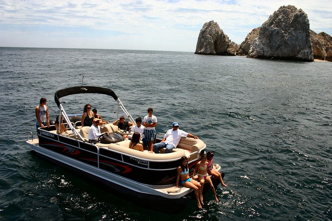 Private Luxury Pontoon Boat, Snorkel, Arch, Sunset & byond - What this Cabo boat ride is really like