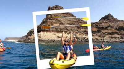 Puerto Mogán: Guided Adventure Kayak Tour in Caves & Snorkel