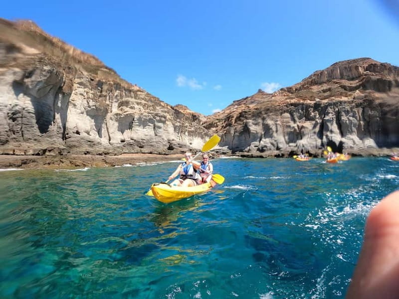 Puerto Mogán: Guided Adventure Kayak Tour in Caves & Snorkel - Snorkeling at a wild beach