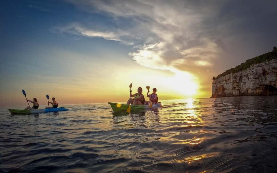 Pula: Kayaking,Snorkeling, Cliff jumping Tour with Wetsuit - Repeated 30-minute paddling sections