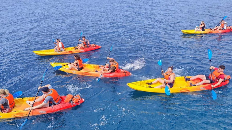 Pula: Muzil Canyon Kayak Tour, Snorkeling and Cliff Jumping - The paddle back to Valovine