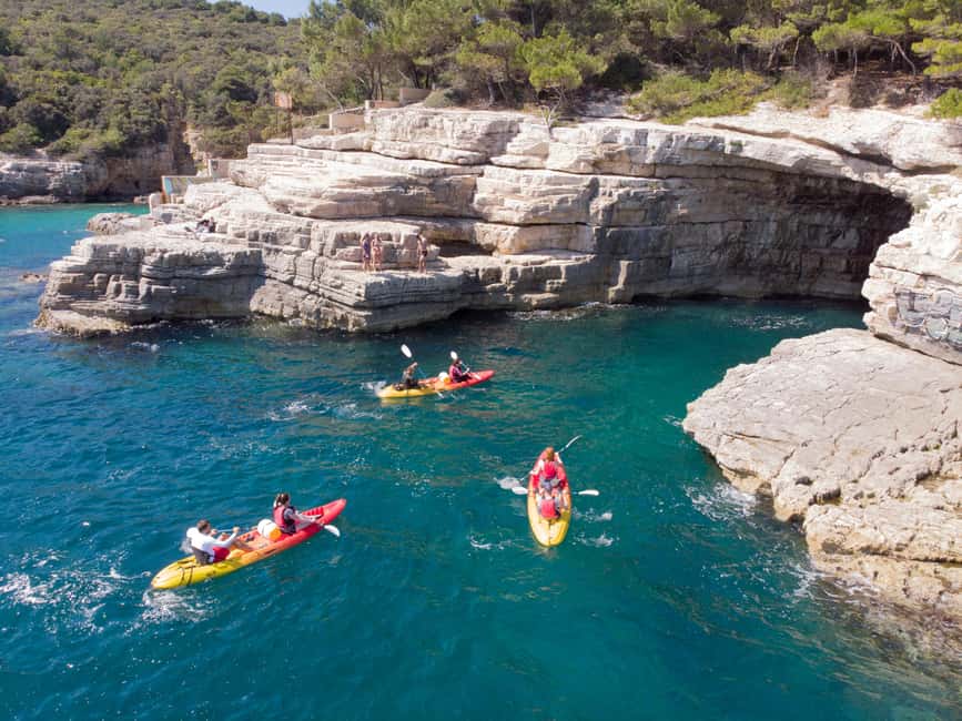 Pula: Sea Adventure – Boat, Kayak, Snorkeling & Cliff Jumps - Starting at Marina Polesana in Pula