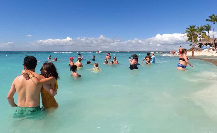 Punta Cana: Catalina Island Trip with Snorkeling - Boarding the catamaran in La Romana