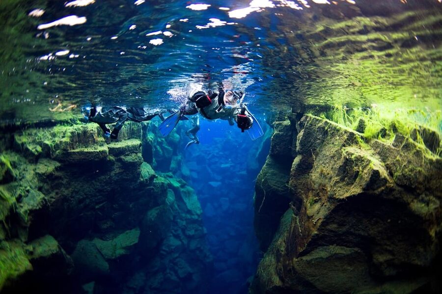 Reykjavik Combo: Horse Riding & Snorkeling in Silfra Fissure - Underwater photos and the short warm-up afterward