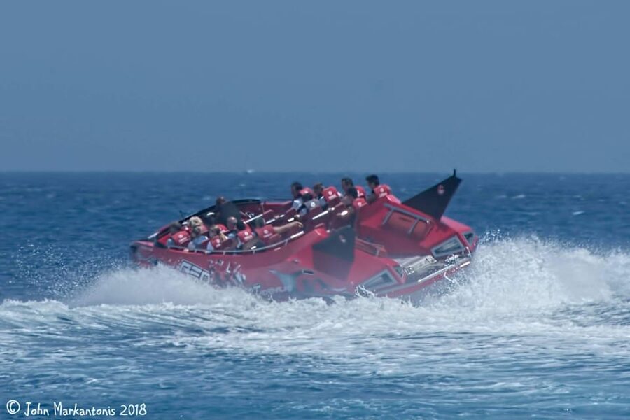 Rhodes: Beaches Trip by Jet Boat with Snorkeling and Drinks - A look at Oasis Beach Kallithea