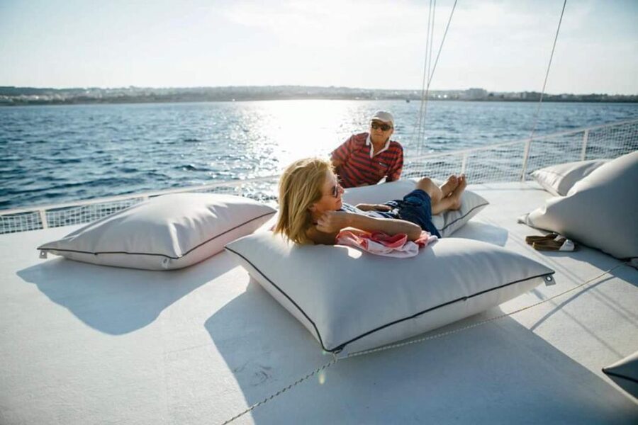 Rhodes: Boat Tour with Snorkeling, Gourmet Buffet & Open Bar - Kallithea Springs gives you the first swim