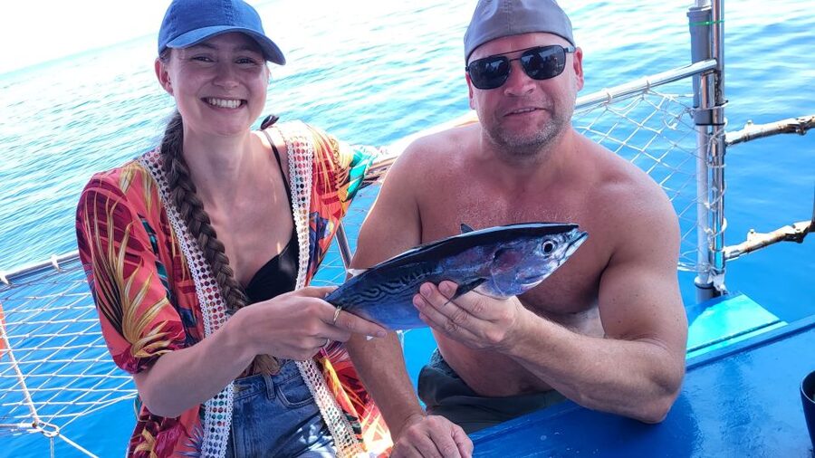 Rhodes: Fishing Trip, Snorkelling, BBQ, & Professional Guide - The onboard BBQ is the real reward