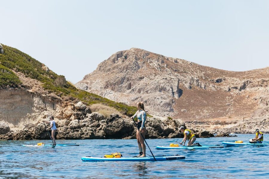Rhodes: Stand-Up Paddleboard and Snorkeling Tour - A secluded bay, Greek food, and a second swim