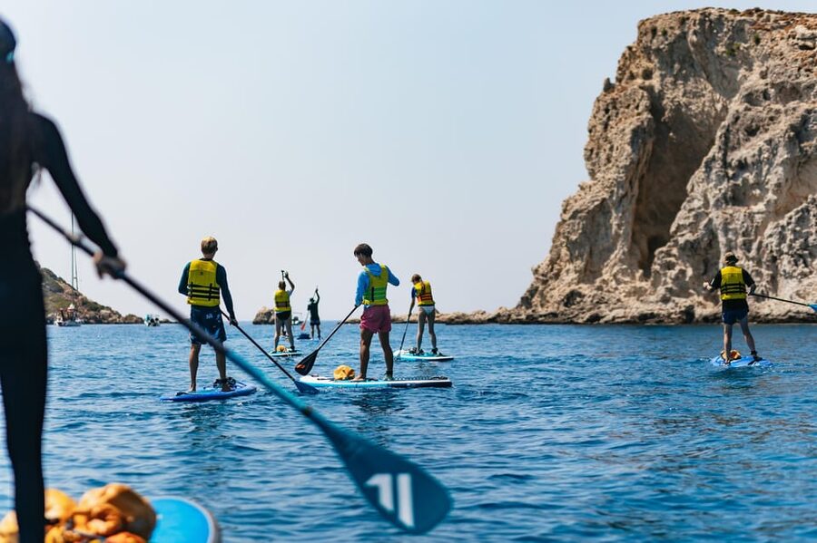 Rhodes: Stand-Up Paddleboard and Snorkeling Tour - Paddling beside Rhodes’ cliff-lined coast