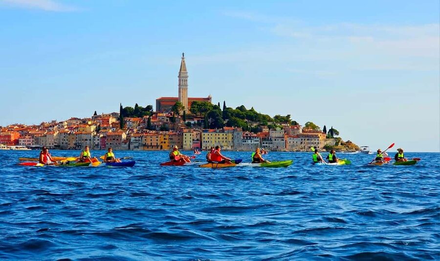 Rovinj-Amazing kayak tour &snorkeling &free drink &photos - Paddling out from Rovinj