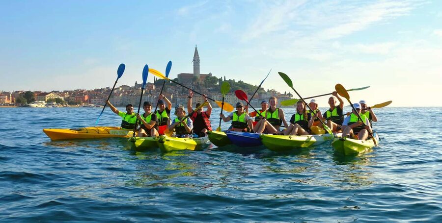 Rovinj-Amazing kayak tour &snorkeling &free drink &photos - St. Katarina Island, swimming, and snorkeling