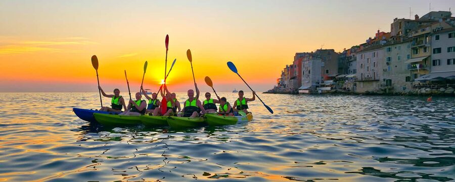 Rovinj-Amazing kayak tour &snorkeling &free drink &photos - Sunset departures and timing