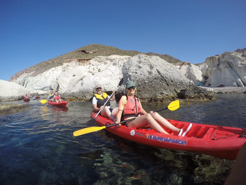 San José: Cabo de Gata Natural Park Kayak and Snorkel Tour - Cala Higuera and the coastal photo stop