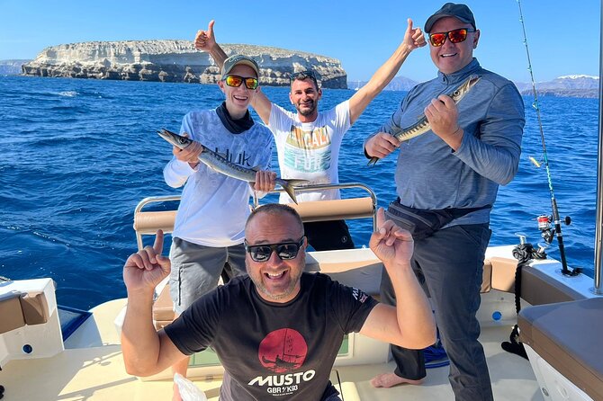 Santorini Fishing Private Cruise boat tour - BBQ, Snorkeling - What the five-hour route can include
